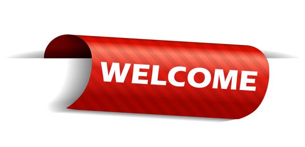 red vector banner welcome - Vector, Image