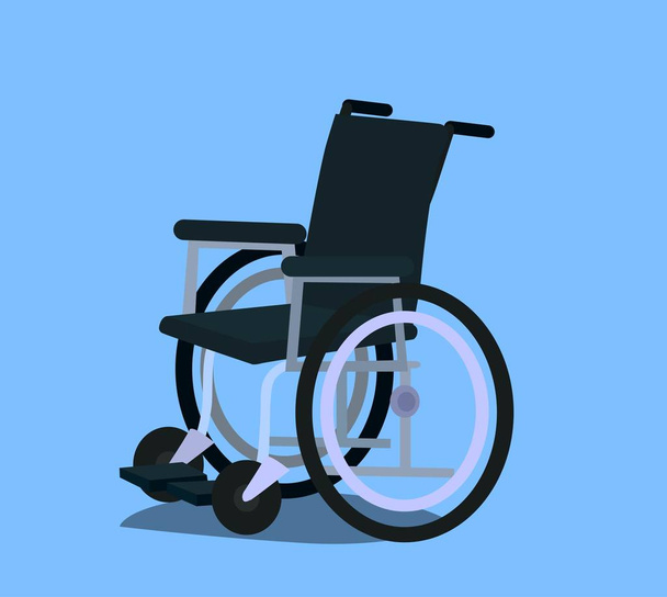 Hastane vektör düz malzeme tasarım nesnesinde tekerlekli sandalye. İzole illüstrasyon. - Vektör, Görsel