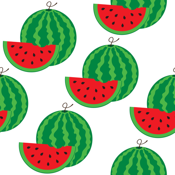 Watermelon seamless background - Vector, Image