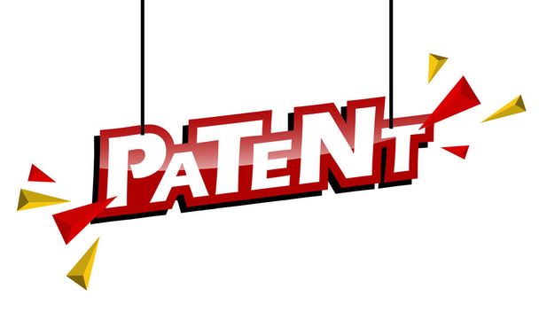 red and yellow tag patent - Vector, Image