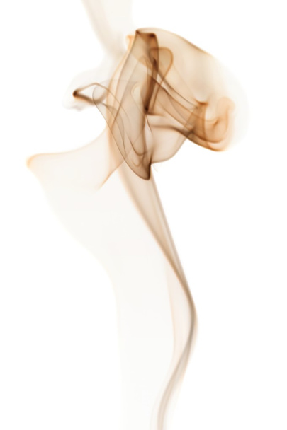 Swirling smoke from the incense on a homogeneous background - Foto, imagen