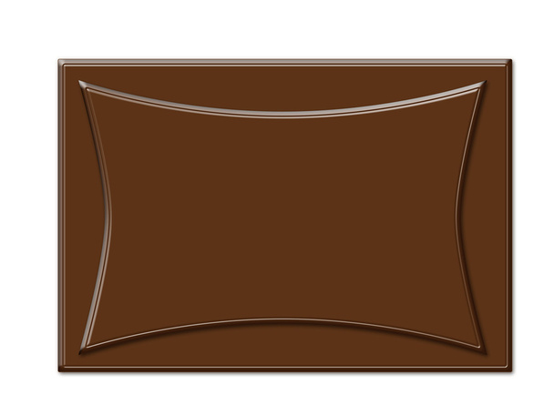 Chocolate frame in rectangle shape - Фото, зображення