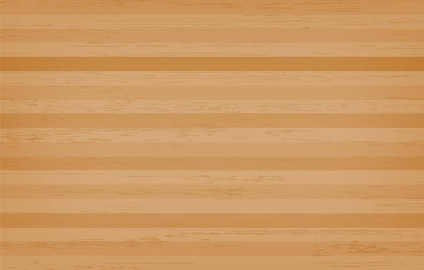 Hardwood maple basketball court floor viewed from above. Wooden floor pattern and texture. Vector illustration. - Vector, Image