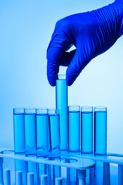test tubes and chemicals - Zdjęcie, obraz