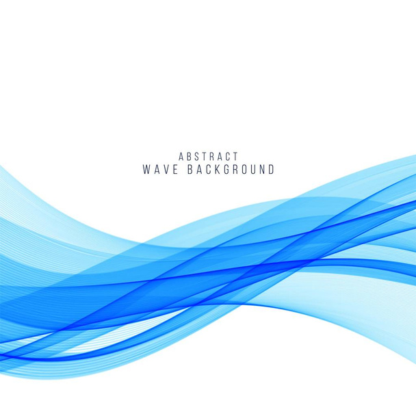 abstrakte blaue Welle eleganten Hintergrund - Vektor, Bild