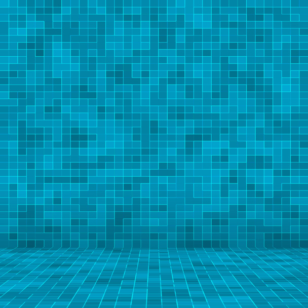 Texture Swimming pool Mosaic tile background. Wallpaper, banner, backdrop. - Photo, Image