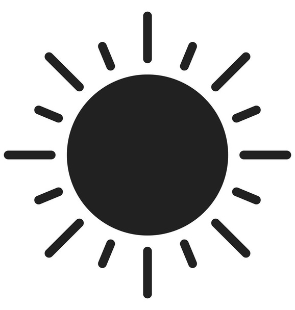Icono del vector del sol que puede modificar o editar fácilmente
 - Vector, imagen