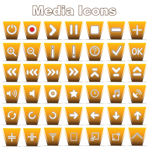 Reeks media-pictogrammen - Vector, afbeelding