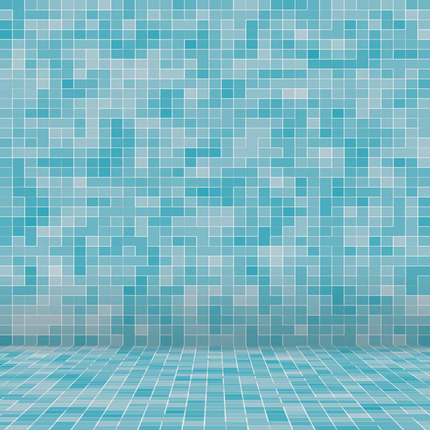 Doku yüzme havuzu mozaik döşeme arka planı. Duvar kağıdı, afiş, zemin. - Fotoğraf, Görsel