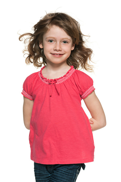 Young cheerful red-haired girl - Фото, зображення