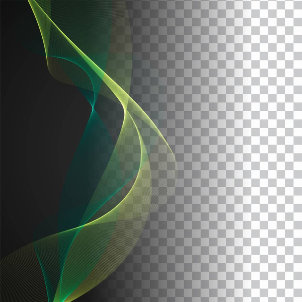 Modern wave design transparent background - Διάνυσμα, εικόνα