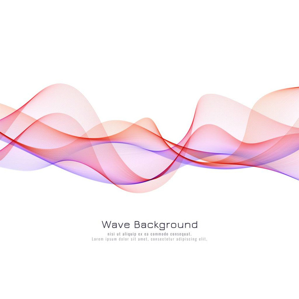 Elegant colorful wave background design - Vector, Image