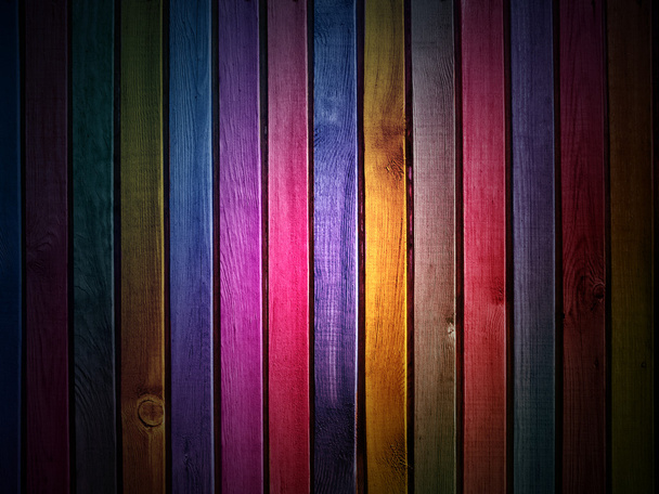 Colorful wooden wall - Foto, immagini