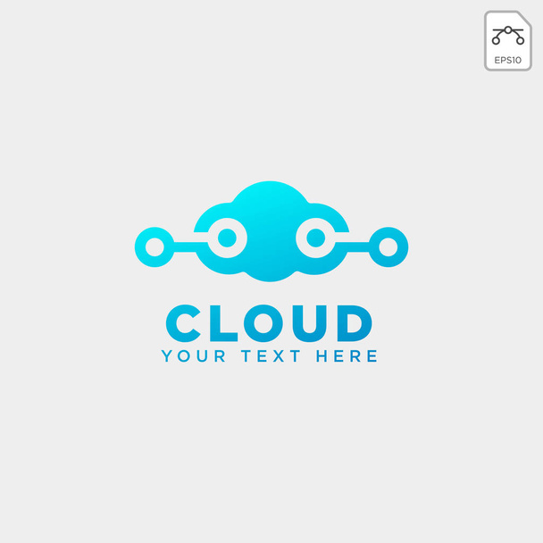 comunicação de conexão em nuvem logotipo criativo modelo vetor ilustração ícone elemento isolado - vetor
 - Vetor, Imagem