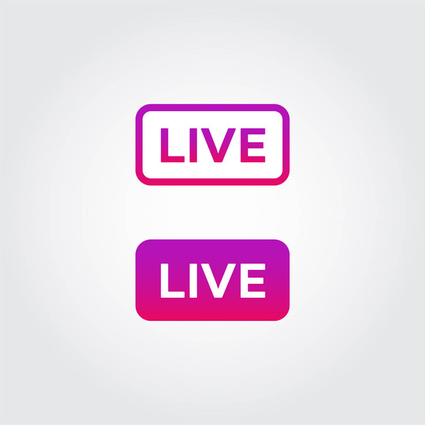Live Stream icon. Instagram video streaming sign. Social media button. Personal brand communication attribute. Vector illustration. - Vector, Image