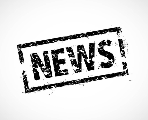 a News rubber stamp - Vector, Image