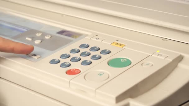Detail of a modern digital printer of a copy center - Footage, Video