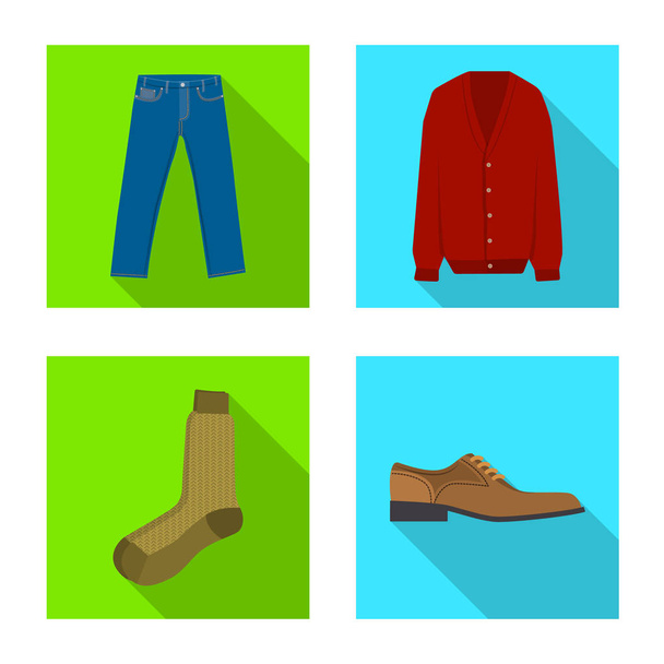 Isolated object of man and clothing sign. Collection of man and wear vector icon for stock. - Διάνυσμα, εικόνα