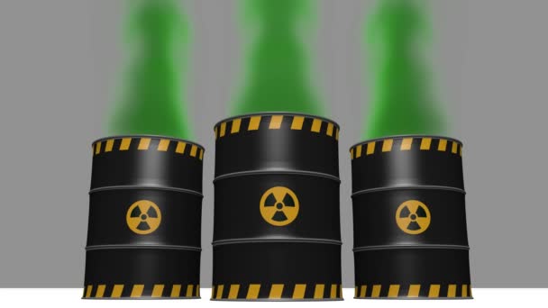 pollution of radioactive waste in the atmosphere - animation - Footage, Video