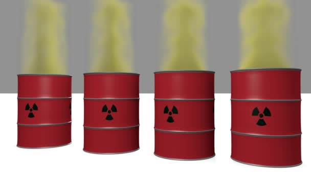 verontreiniging van radioactief afval in de atmosfeer - animatie - Video