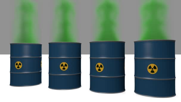 pollution of radioactive waste in the atmosphere - animation - Footage, Video