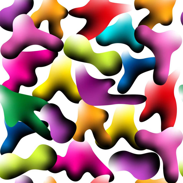 Vectorillustratie van abstracte achtergrond in de vorm van multi-gekleurde vlekken op een wit vel - Vector, afbeelding
