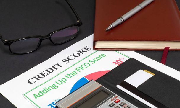 Relatório de pontuação de crédito com calculadora
 - Foto, Imagem