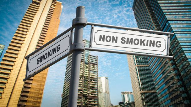 Straßenschild zum Nichtrauchen - Foto, Bild