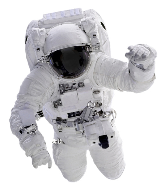 Astronauta aislado sobre fondo blanco con ruta de recorte - Elementos de esta imagen Amueblado por la NASA
. - Foto, imagen
