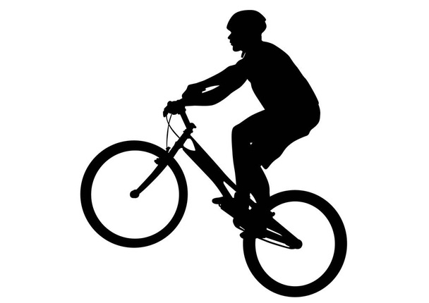 Sport people whit bike on white background - Vector, Image