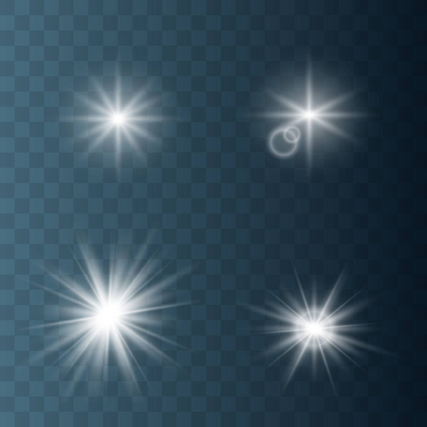 Σύνολο λαμπερό φως των αστεριών  - Διάνυσμα, εικόνα