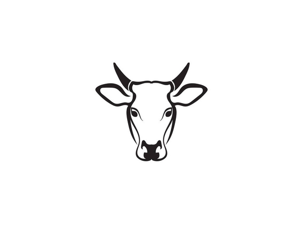 Modelo do logótipo da cabeça de vaca
 - Vetor, Imagem