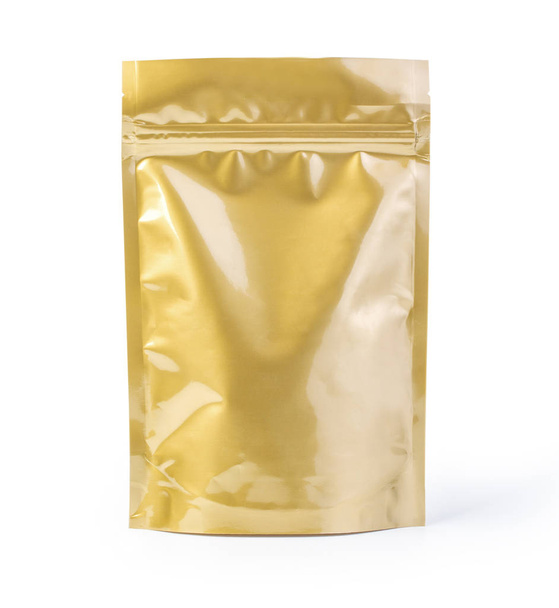 Lege voedsel stand-up flexibele Pouch Snack zakje tas. Mock Up met uitknippad - Foto, afbeelding