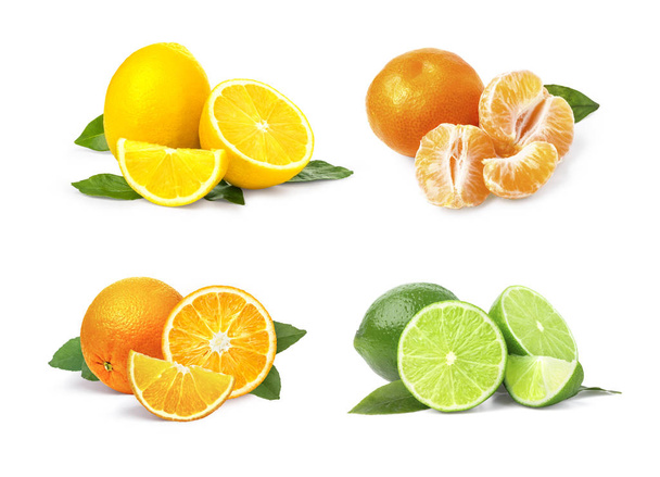 τροπικά φρούτα που απομονώνονται σε λευκό φόντο - Φωτογραφία, εικόνα