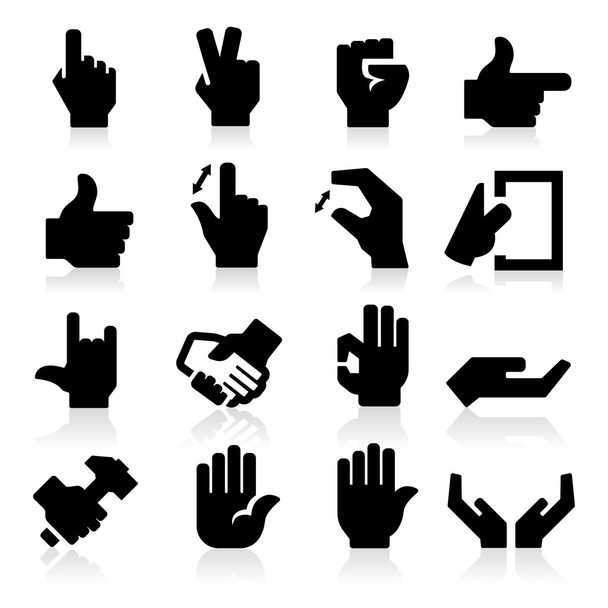 Hands icons - Vector, Image