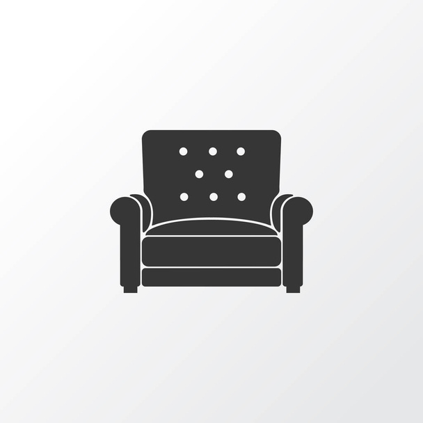 Leunstoel pictogram symbool. Premie kwaliteitselement geïsoleerde sofa in trendy stijl. - Foto, afbeelding