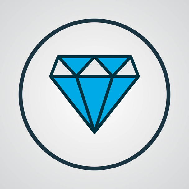 Διαμάντι εικόνα έγχρωμη γραμμή σύμβολο. Πριμοδότηση ποιότητας απομονωμένες λαμπρή στοιχείο σε μοντέρνο στυλ. - Φωτογραφία, εικόνα