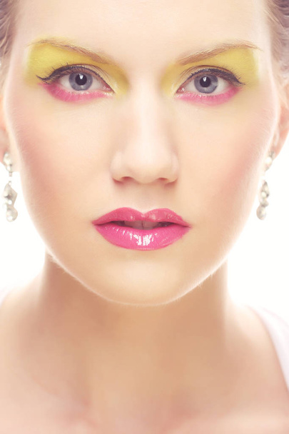 closeup portrait of young caucasian female - Photo, Image