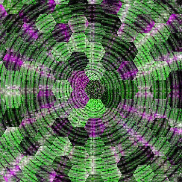 πολύχρωμο patchework ή πάπλωμα γραμμές μοτίβο εξαγωνικό πλεκτό εφέ - Φωτογραφία, εικόνα