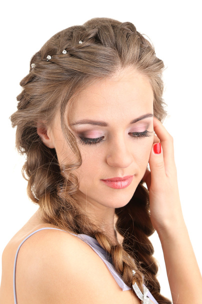 Young woman with hairstyle - Foto, Imagem