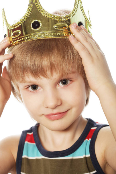 little boy with crown - Foto, Imagem
