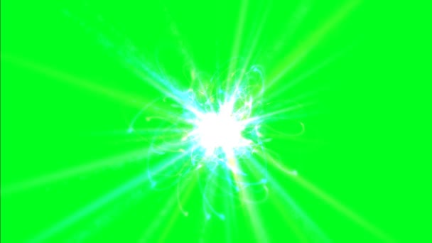 Promienie atomowe na zielony ekran - Materiał filmowy, wideo