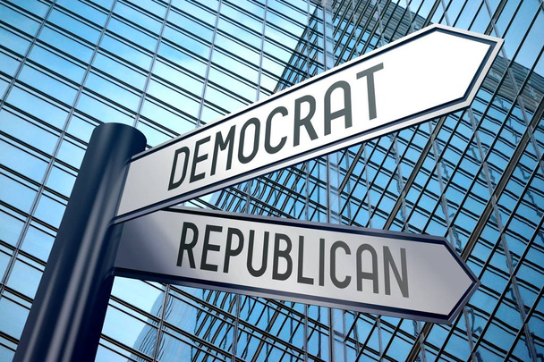 Иллюстрация сингла, две стрелы - демократическая или республиканская
 - Фото, изображение