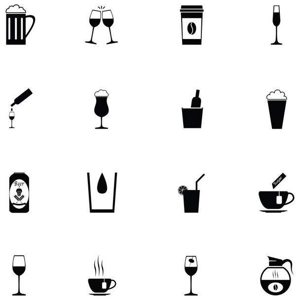 飲み物アイコン セット - ベクター画像