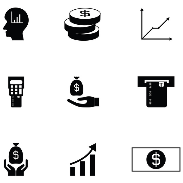 Yatırımlar Icon set - Vektör, Görsel