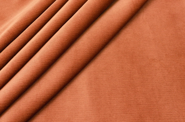 Хлопковая ткань, светло-коричневый бархат
 - Фото, изображение