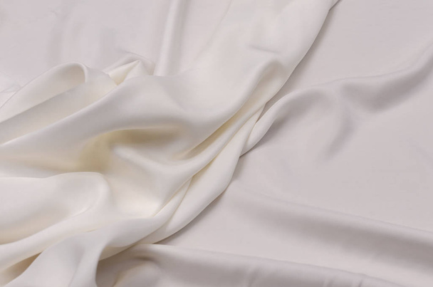 Ivory crepe de Chine silk fabric - Fotó, kép