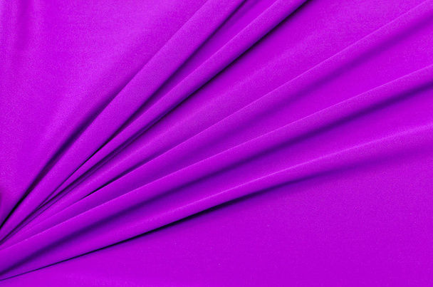 Silk fabric, crepe de chine dark lilac - Фото, изображение