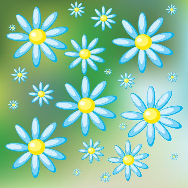 Background with daisies - Vector, Image