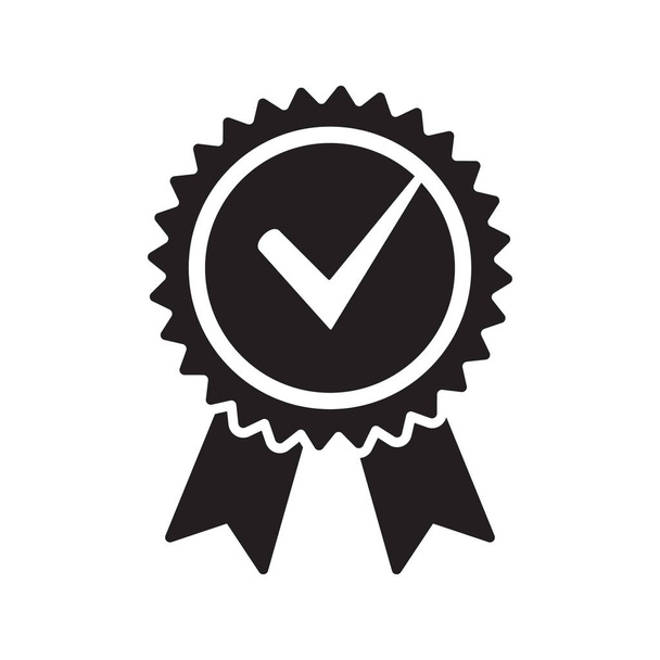 Ikona kontroly kvality. Vektorový produkt certifikovaný nebo nejlepší výběr doporučené ocenění a záruční kontrola schválené označení certifikátu - Vektor, obrázek